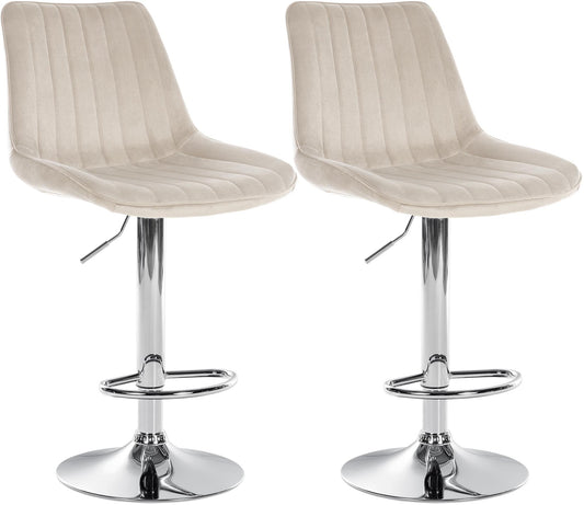 Set de 2 taburete de bar Toni din catifea
