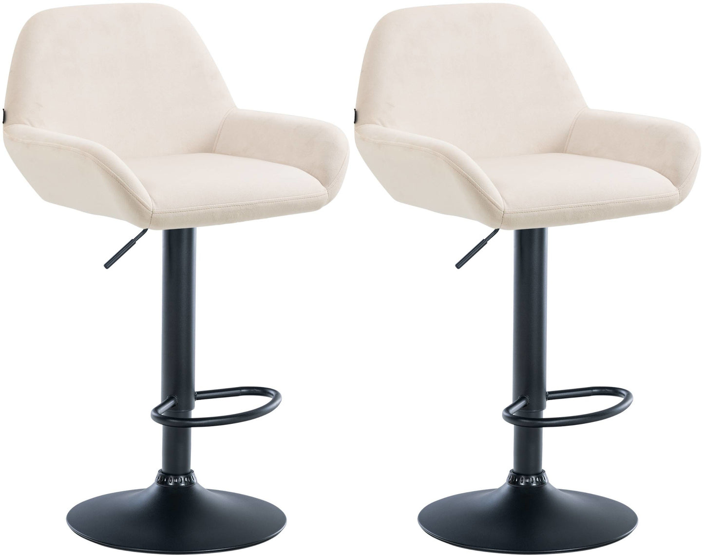 Set de 2 taburete de bar catifea Braga