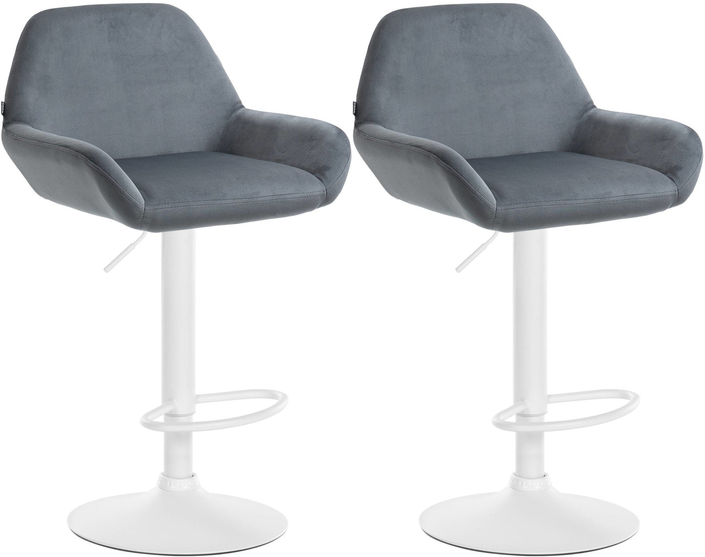 Set de 2 taburete de bar catifea Braga