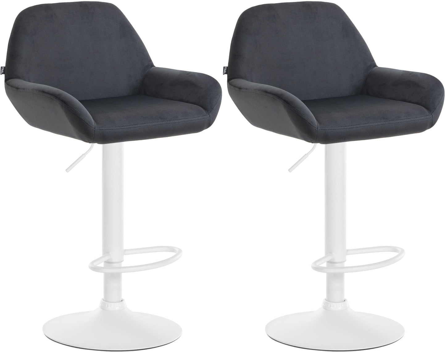 Set de 2 taburete de bar catifea Braga