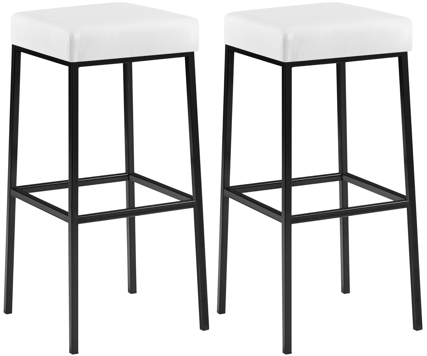 Set de 2 taburete de bar Montreal cu capac din imitație de piele