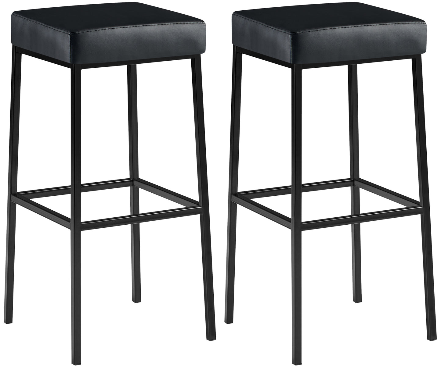 Set de 2 taburete de bar Montreal cu capac din imitație de piele