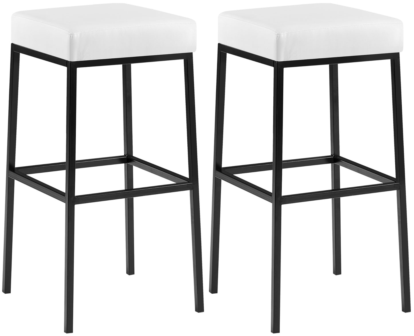 Set de 2 taburete de bar Montreal cu capac din imitație de piele