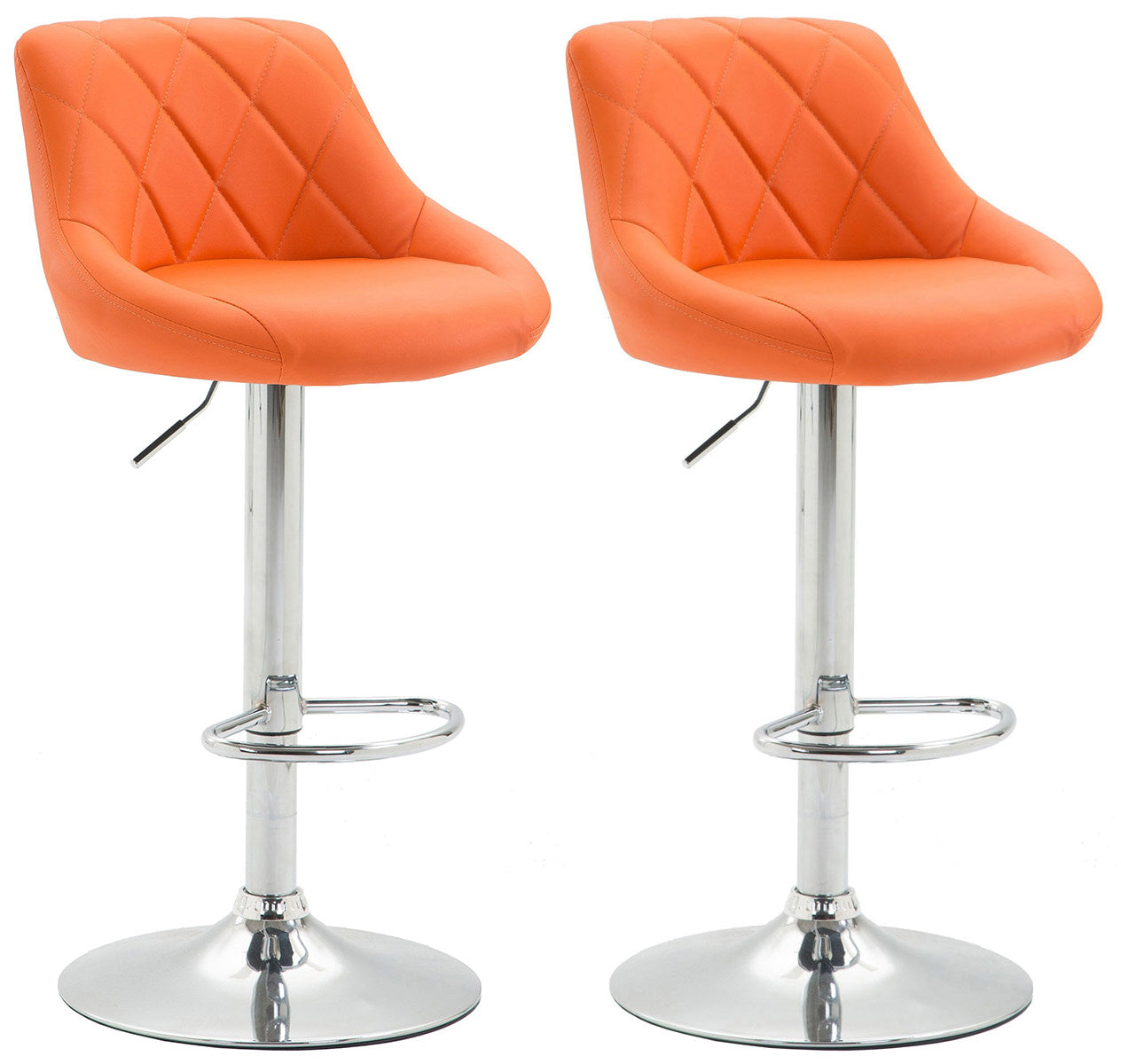 Set de 2 taburete de bar Lazio imitație de piele