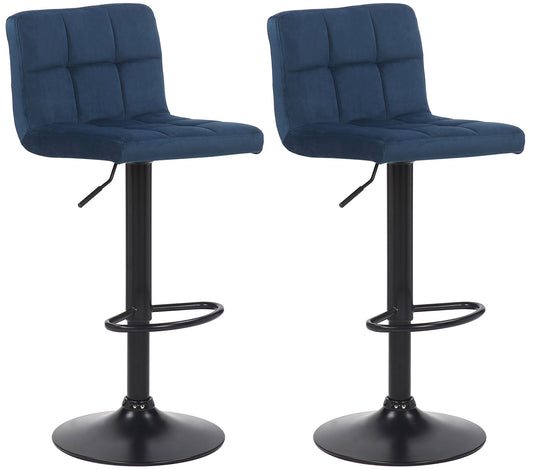 Set de 2 scaune de bar din catifea Feni