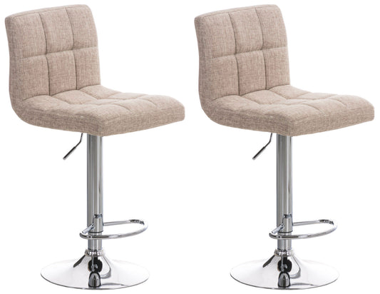 Set de 2 scaune de bar Peru tesatura