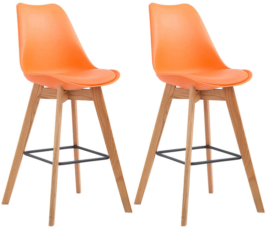 Set de 2 taburete de bar din plastic Metz