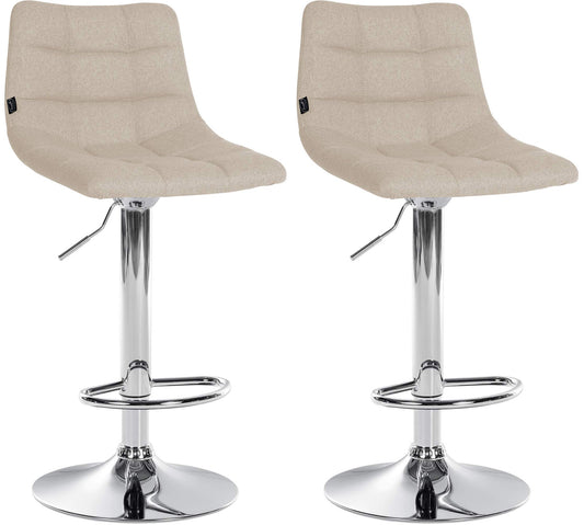 Set de 2 scaune de bar Jerry tesatura