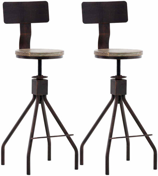 Set de 2 taburete de bar Elko