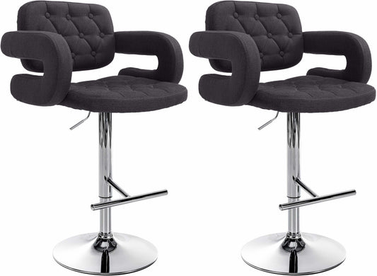 Set de 2 taburete de bar Dublin tesatura