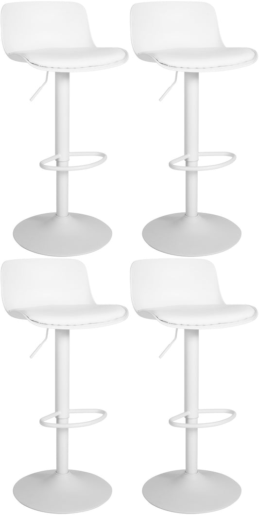 Set de 4 scaune de bar Almada din piele artificială