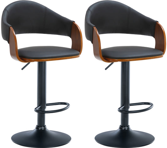 Set de 2 taburete de bar Nilse imitație de piele