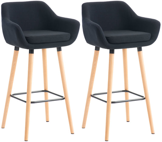 Set de 2 scaune de bar Grant cu capac textil