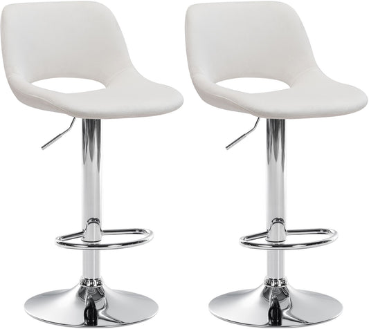 Set de 2 scaune de bar din catifea Camden