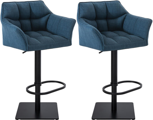 Set de 2 taburete de bar Damaso din material textil