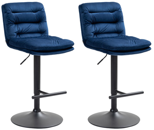 Set de 2 taburete de bar Damar din catifea