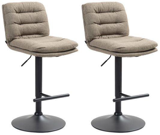 Set de 2 scaune de bar Damar din stofă